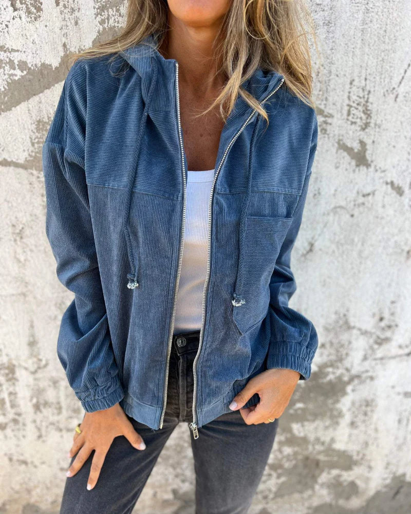 Ella™ | Corduroy Zip-Up Hoodie Jacket