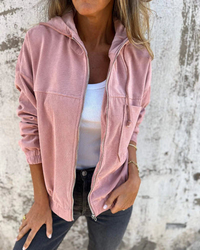 Ella™ | Corduroy Zip-Up Hoodie Jacket