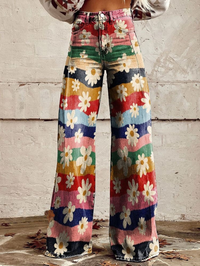 Aurea® | Retro Floral Trousers
