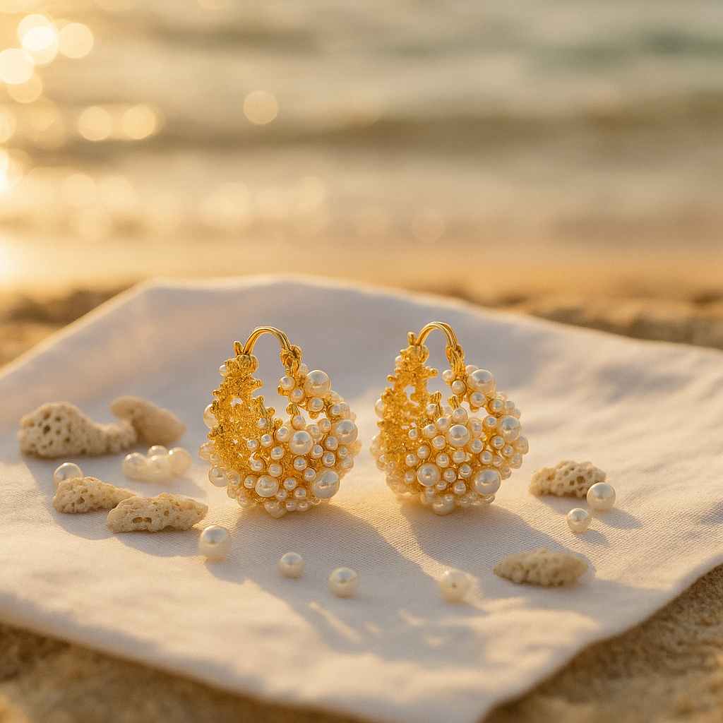 Esme® | Golden Foam Earrings of Dawn