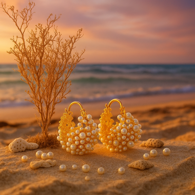 Esme® | Golden Foam Earrings of Dawn