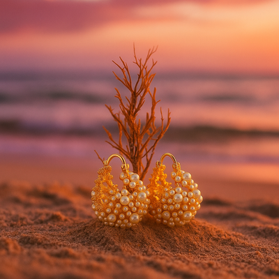 Esme® | Golden Foam Earrings of Dawn