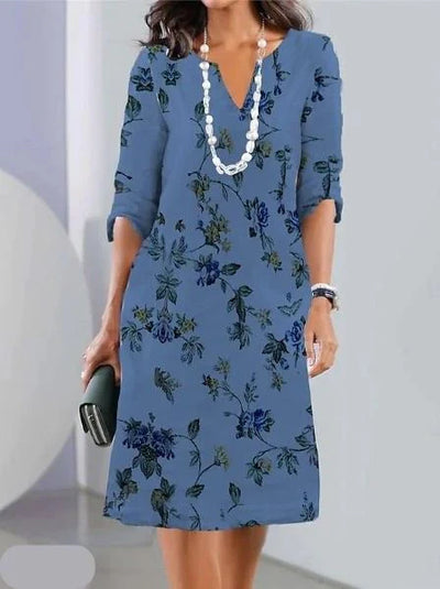 Lizzy – Double Layer Floral Print Tunic Dress