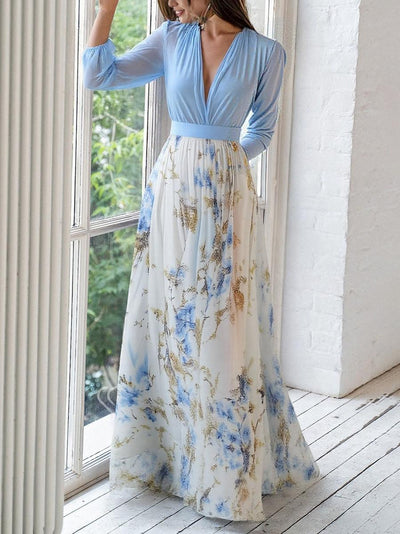 Elena™ – Dazzling Floral Print Maxi Dress
