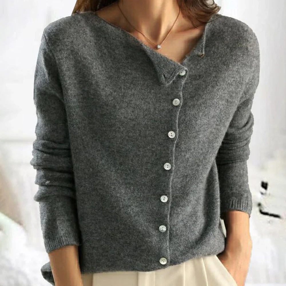 Lia™ | Plain Long-Sleeved Sweater