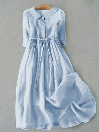 Tatiana® | Elegant Short Sleeve Dress with Waist Ties
