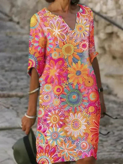 Annabelle™ – Floral V-Neck Dress