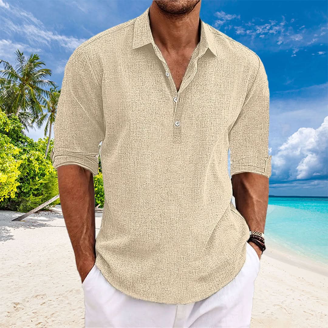 Tyler™ - Casual Linen Long Sleeve Shirt