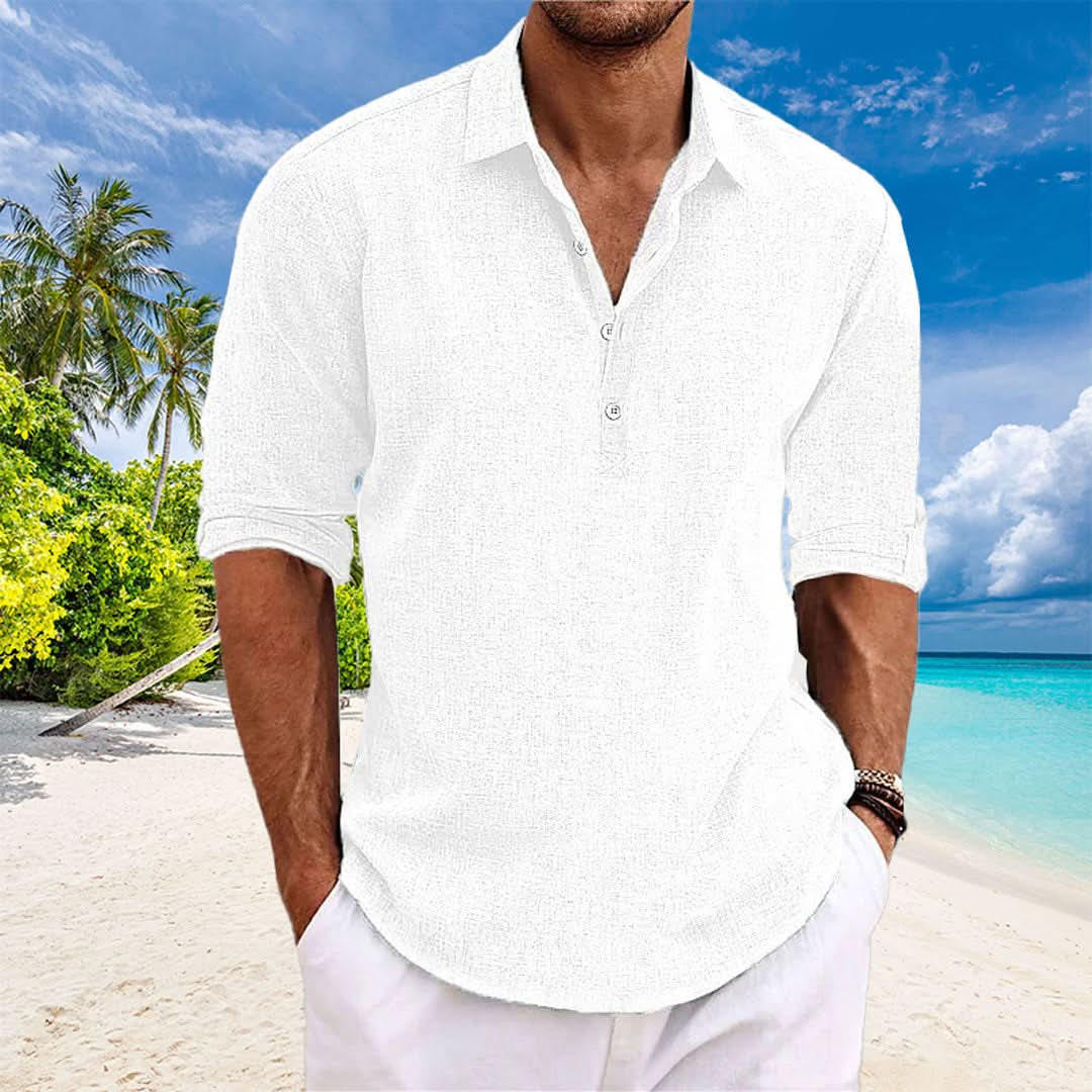 Tyler™ - Casual Linen Long Sleeve Shirt