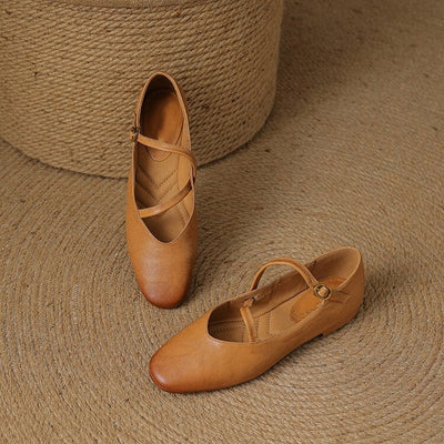 Anitta - Leather Ballet Flats