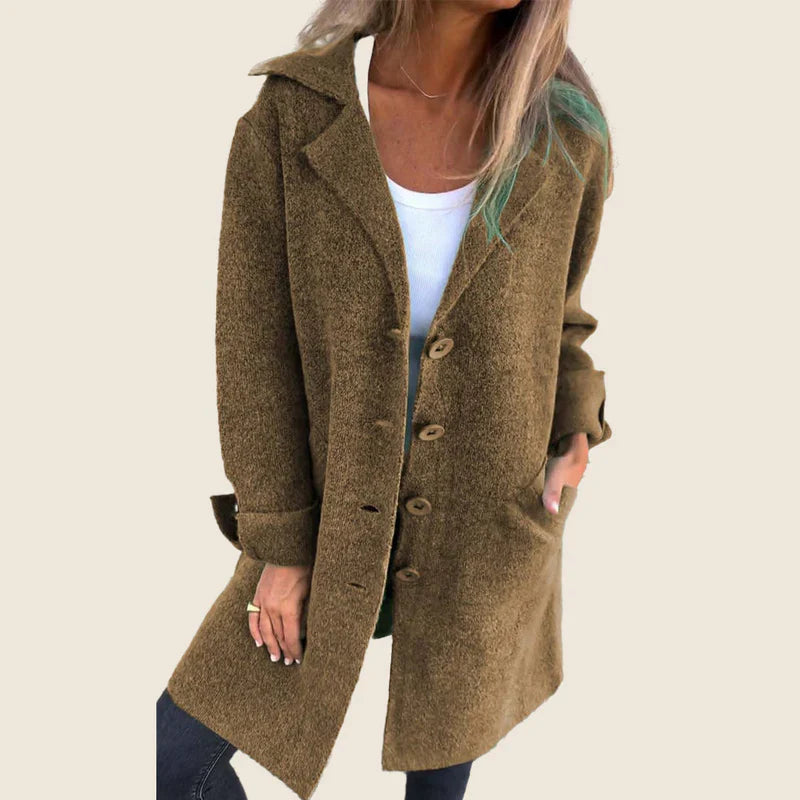 Camille – Casual Single-Breasted Coat with Lapels