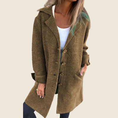 Camille – Casual Single-Breasted Coat with Lapels