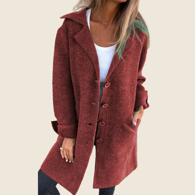 Camille – Casual Single-Breasted Coat with Lapels