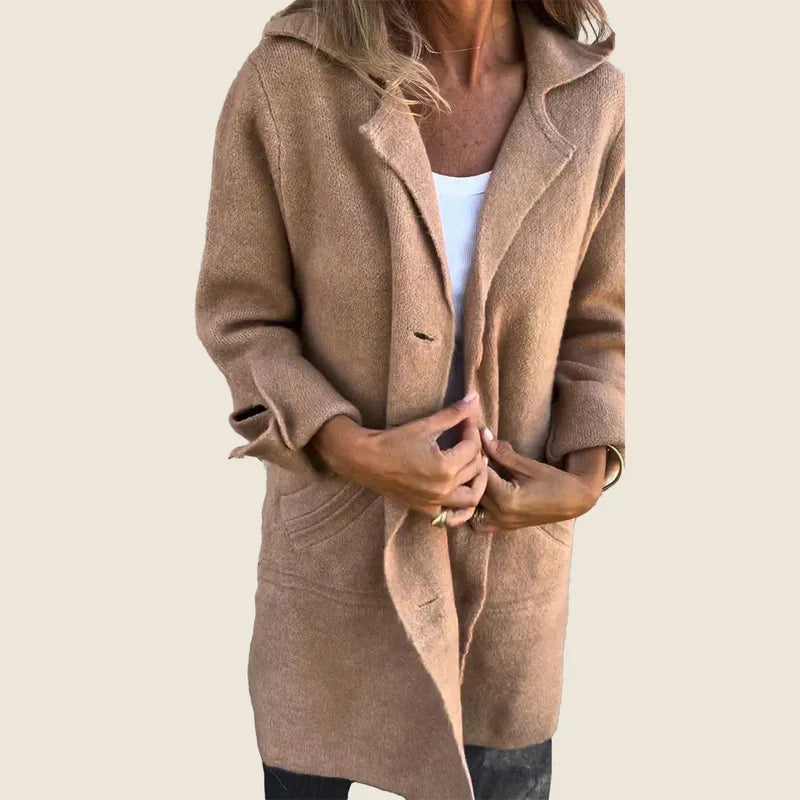Camille – Casual Single-Breasted Coat with Lapels