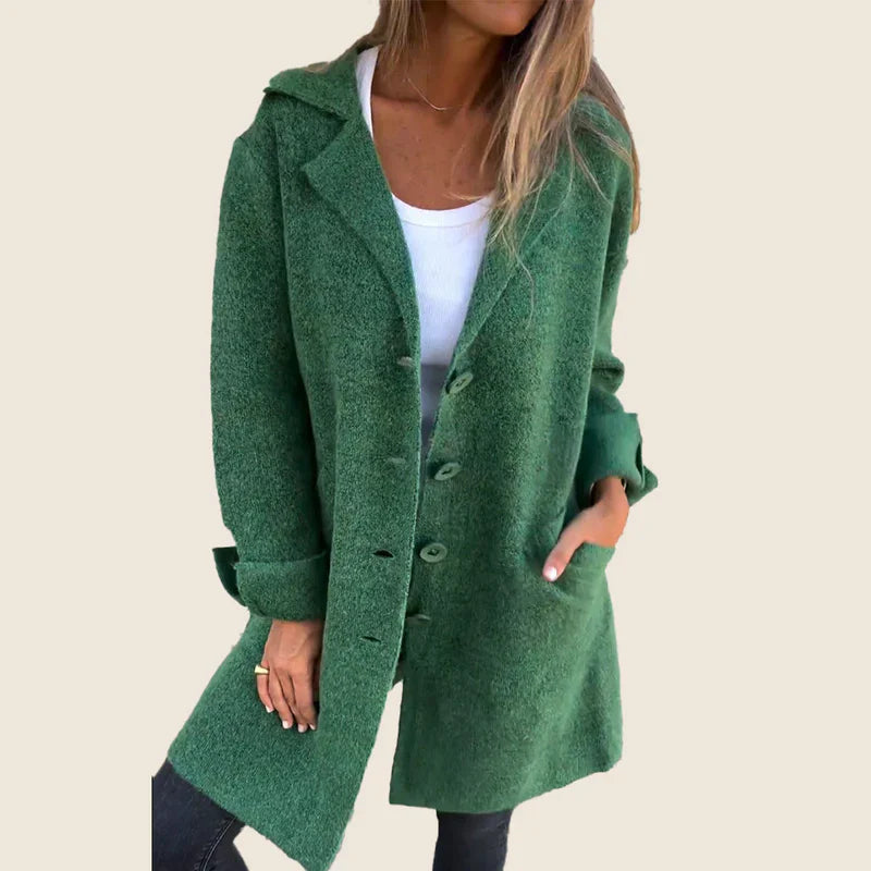 Camille – Casual Single-Breasted Coat with Lapels