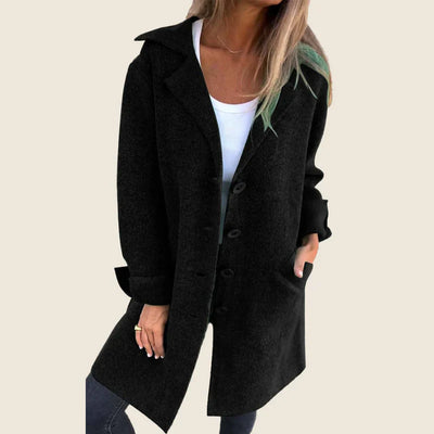 Camille – Casual Single-Breasted Coat with Lapels
