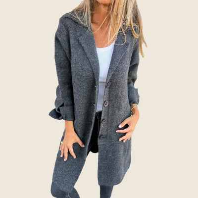 Camille – Casual Single-Breasted Coat with Lapels