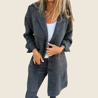 Camille – Casual Single-Breasted Coat with Lapels