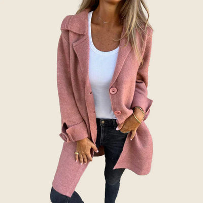 Camille – Casual Single-Breasted Coat with Lapels