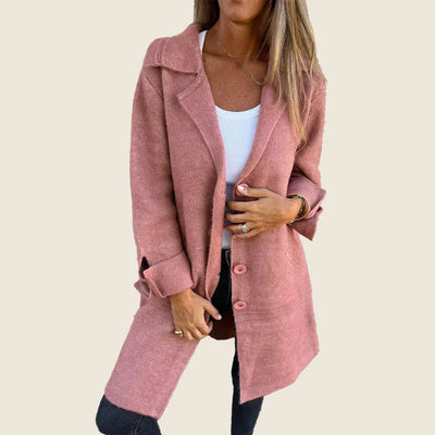 Camille – Casual Single-Breasted Coat with Lapels