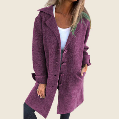 Camille – Casual Single-Breasted Coat with Lapels