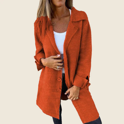 Camille – Casual Single-Breasted Coat with Lapels