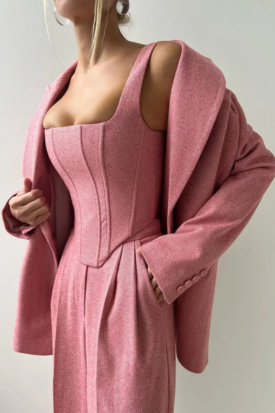 Dolce™ – Three-Piece Set with Double-Breasted Blazer
