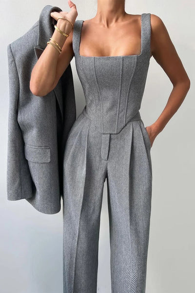 Dolce™ – Three-Piece Set with Double-Breasted Blazer