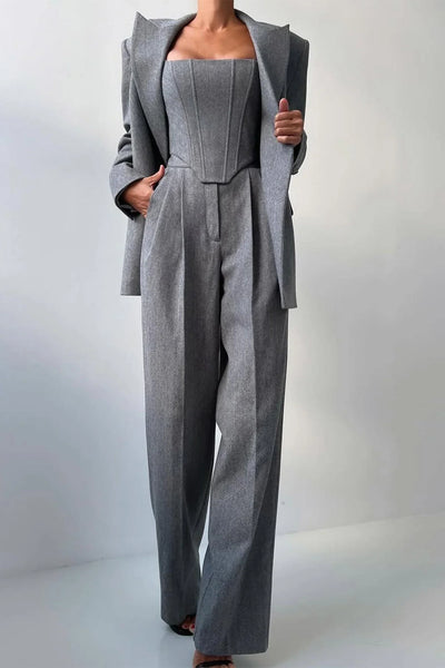 Dolce™ – Three-Piece Set with Double-Breasted Blazer