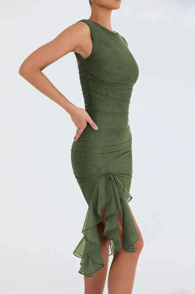 Charlotte Ruffled Midi Dress