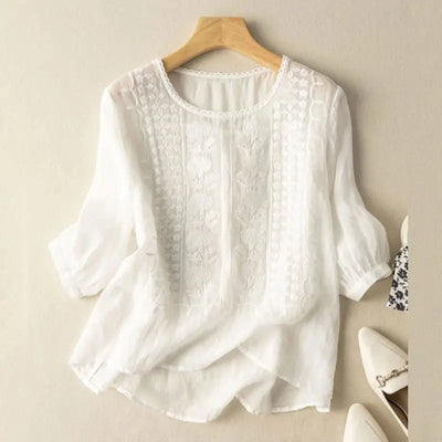 Violet™ - Embroidered Boho Blouse