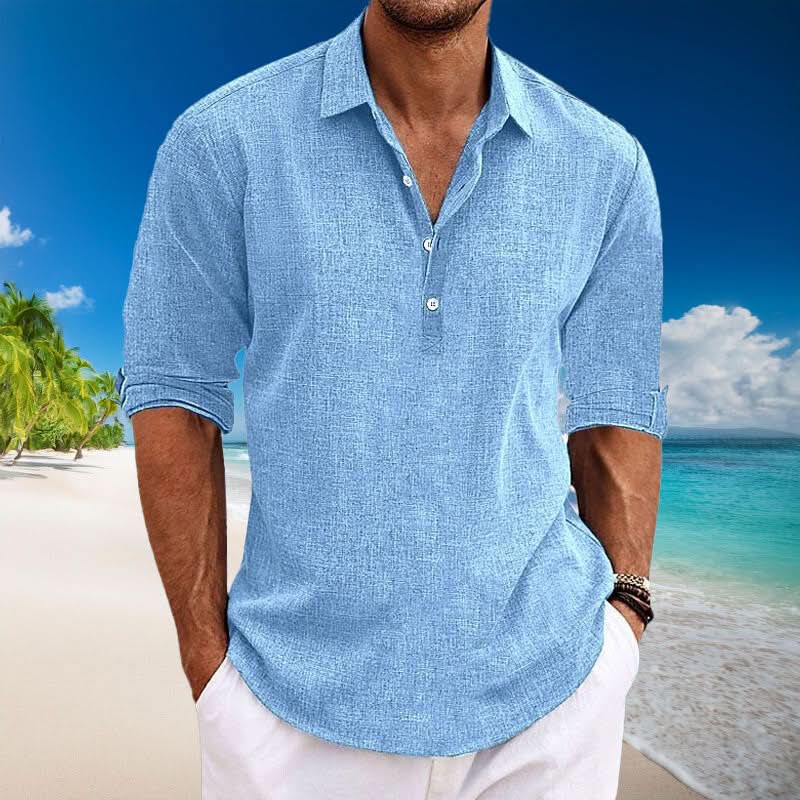 Tyler™ - Casual Linen Long Sleeve Shirt
