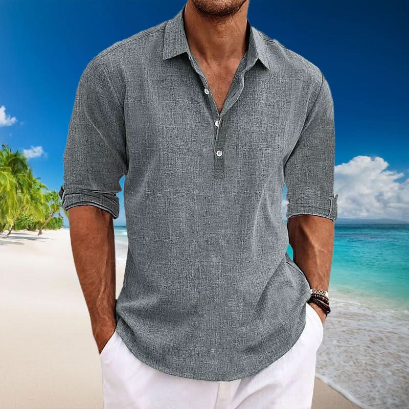 Tyler™ - Casual Linen Long Sleeve Shirt