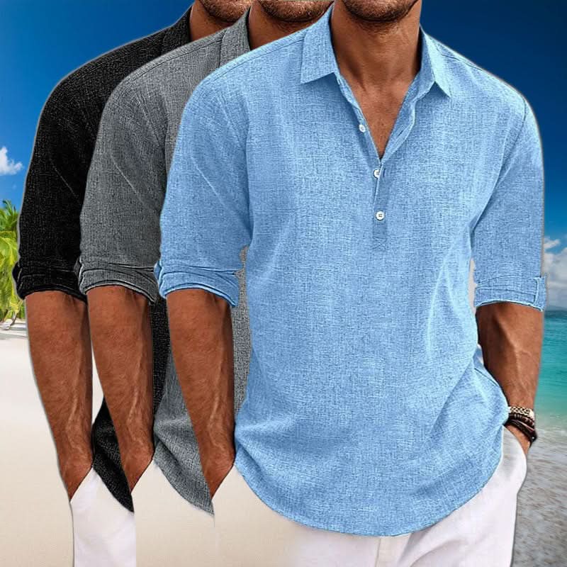 Tyler™ - Casual Linen Long Sleeve Shirt