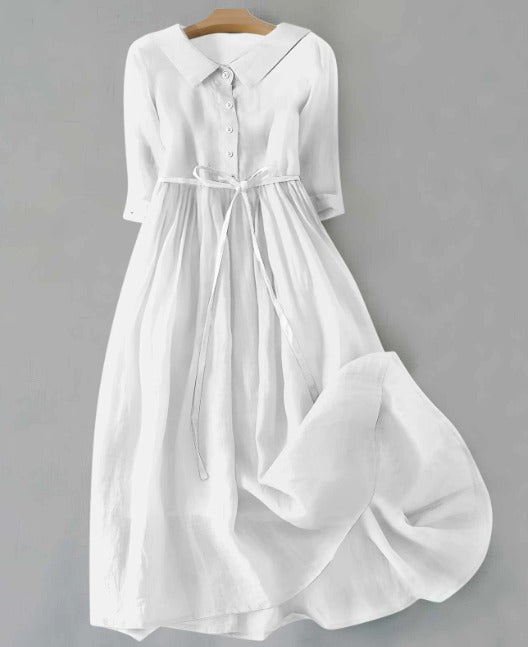 Tatiana® | Elegant Short Sleeve Dress with Waist Ties