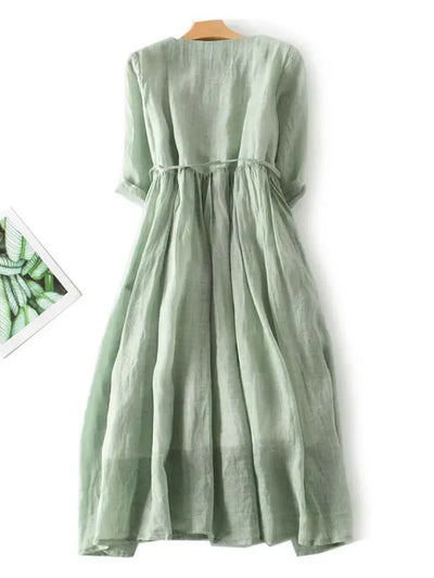Laura™ – Elegant Linen Dress