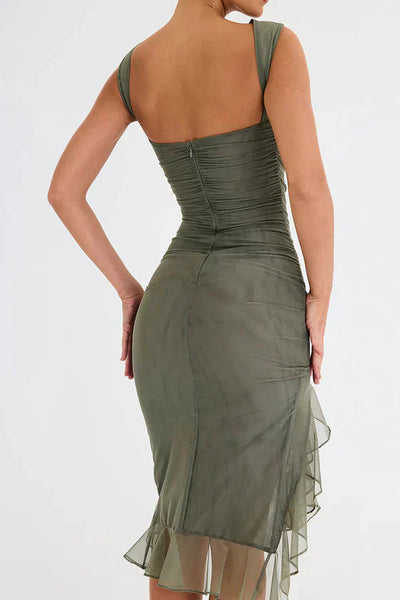 Charlotte Ruffled Midi Dress