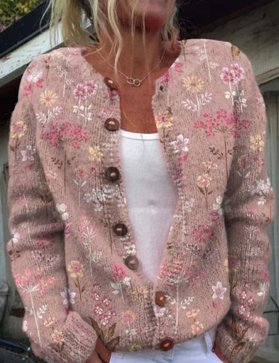 Sanne | Elegant Cardigan with Floral Print